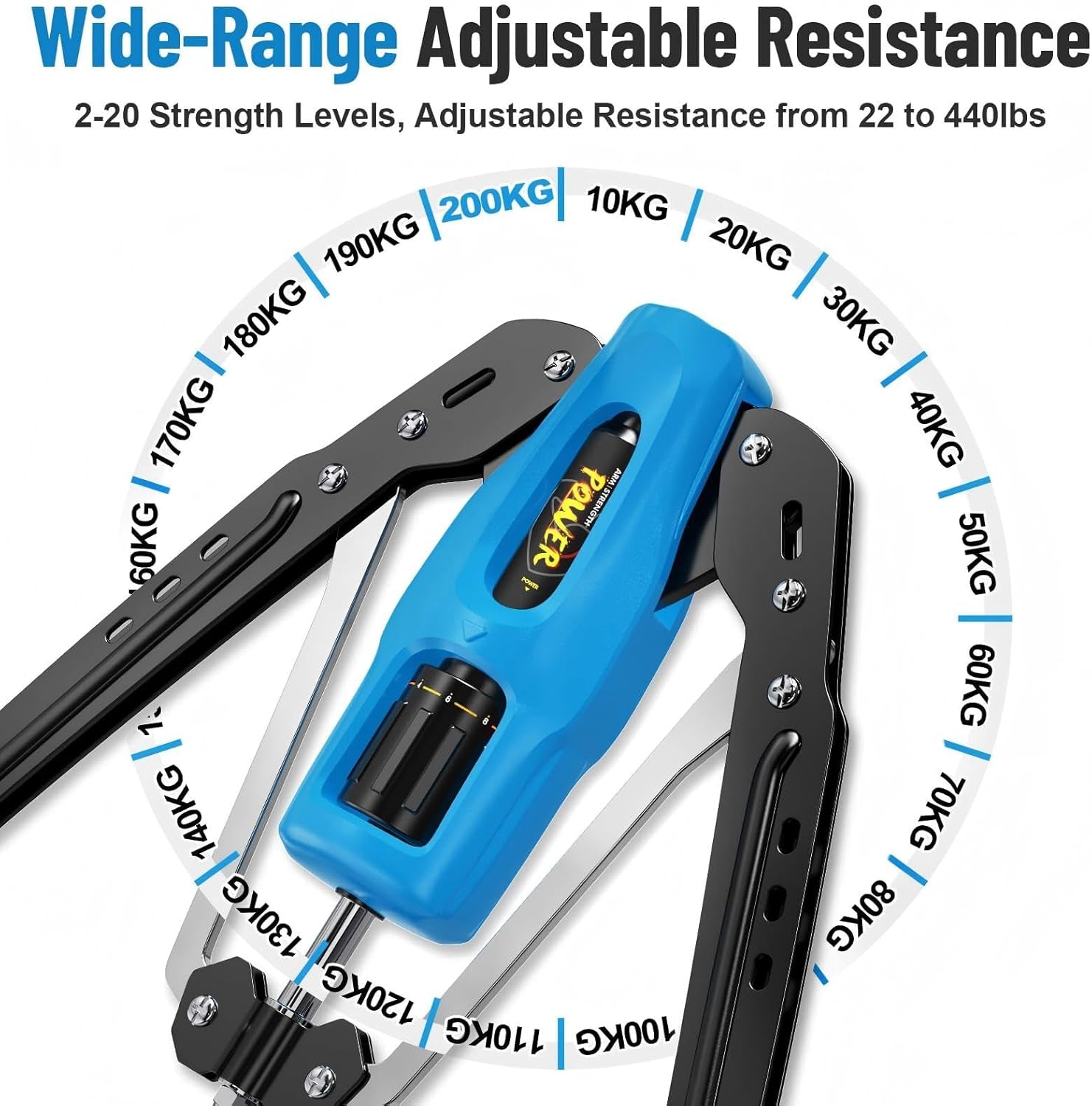 Twister Arm Exerciser - Adjustable 22-440Lbs Hydraulic Power Twister, Home Chest Expander for Arm Exercise and Shoulder Muscle Training Fitness Equipment